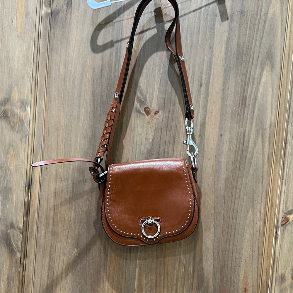 Rebecca Minkoff Brown Leather Crossbody with Ring Hardware